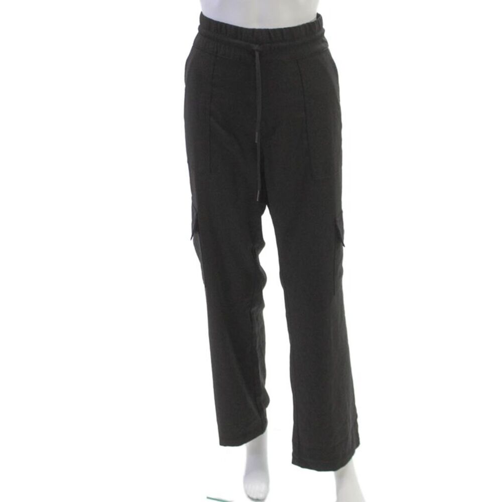 Flog Mens Cargo Pants Black Cotton Drawstring Size 30